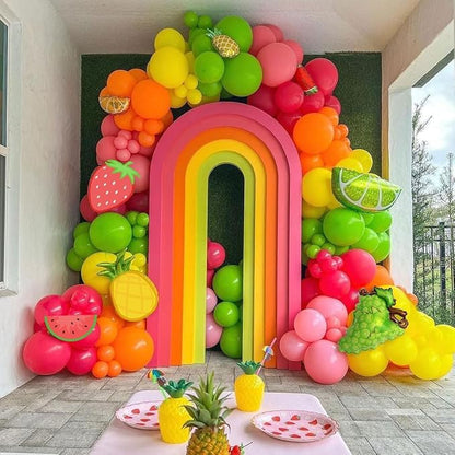 Fruit Balloon Garland Arch Kit Pink Rose Red Yellow Green Orange Balloons | by DUBEDAT