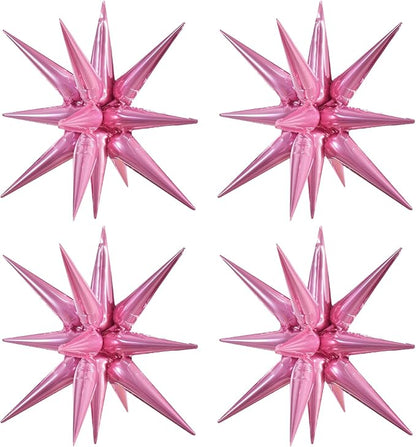 TONIFUL 4 Pcs Explosion Star Balloons Light Pink Foil Balloon Party Decor | 22 by TONIFUL