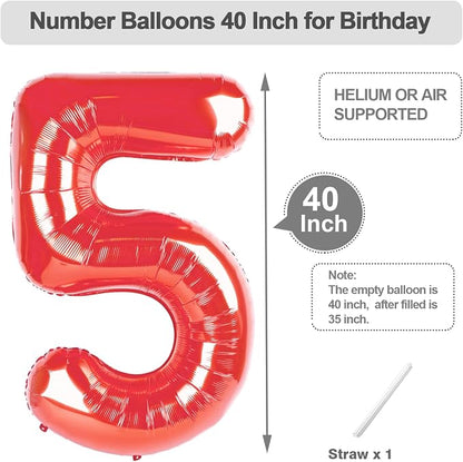 Numbers 23 Balloon 40Inch Red Balloons - Image 5