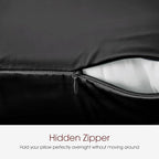 100% Silk Pillow Cases 2 Pack Queen Size Mulberry Silk Pillowcase for Hair and Skin Set of 2 Highest Grade 6A Silk Soft Breathable Cooling with Hidden Zipper, Black