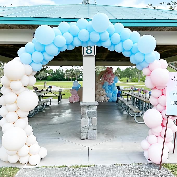 Voircoloria 66pcs Light Blue Baby Blue Latex Party Balloons, 12inch | - Image 6