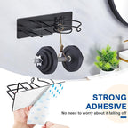 Hair Dryer and Straightener Holder Wall Mounted, Self Adhesive Blow Dryer and Flat Iron Storage Hair Tool Organizer for Bathroom Vanity (Black)