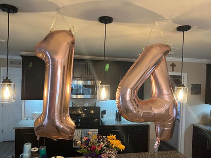 Number Balloons 11 Balloon Rose Gold - Image 4