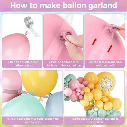 Ouddy Party 149Pcs Pastel Rainbow Balloon Garland Kit 18 12 10 5Inch | - Image 4
