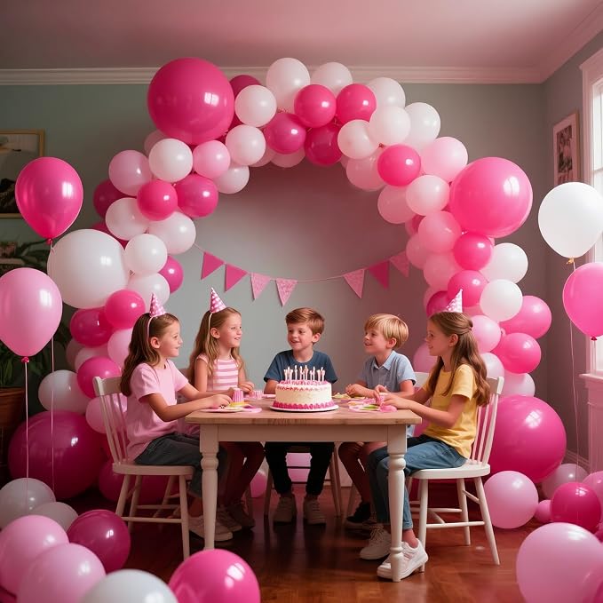 Hot Pink Balloon Arch Kit 111Pcs 18 12 5 Inch Latex Party Balloons Garland - Image 7