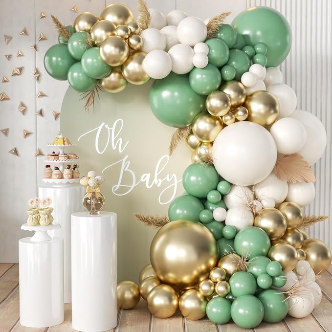 MEBAY 155Pcs Sage Green Arch Kit by MEBAY