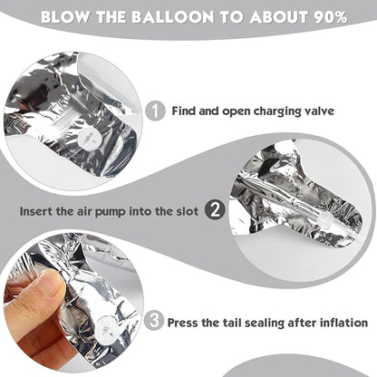 40 Inch Silver Number 7 Balloon Birthday Party Decorations - Image 6
