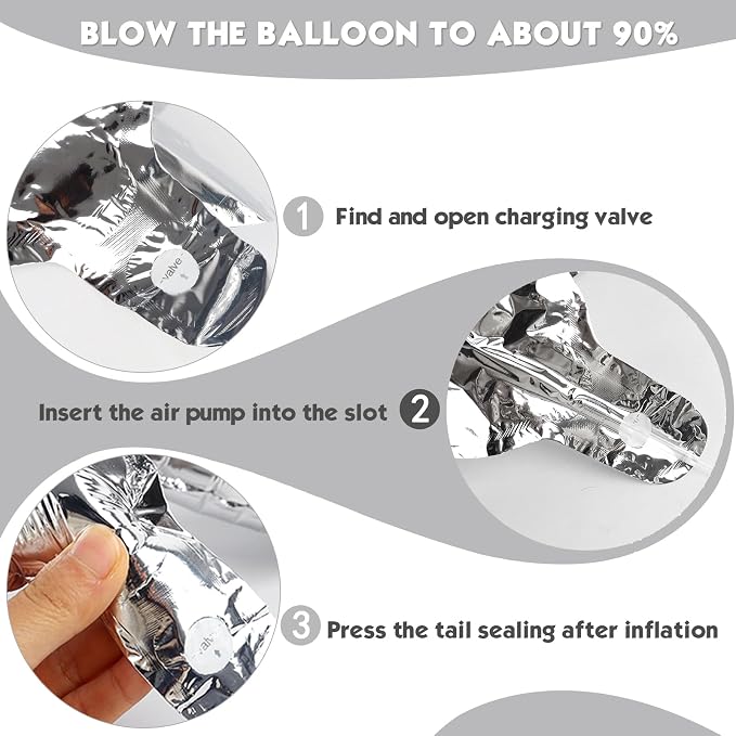 40 Inch Silver Number 9 Balloon Birthday Party Decorations - Image 6