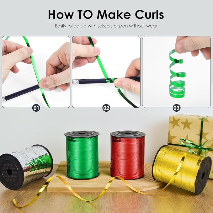 Black Ribbon, 500 Yard Curling Ribbon - Image 4