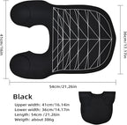 Professional Hair Cutting Cape with Geometric Grid Pattern, Longer Silicone Waterproof Cutting Mat,Neck Guide