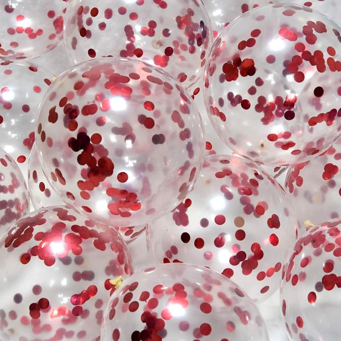 Red Confetti Balloons - Image 2