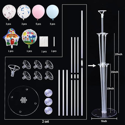 Welcome Home Balloons Table Centerpiece Stand Kit 2 Sets - Image 3