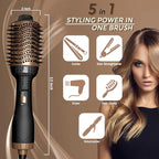 IYASA Oval Blow Dryer Brush, Hot Air Brush for Smooth, Frizz-Free Hair, One-Step Hair Dryer & Volumizer, Professional Salon Quality, Ionic Blow Dryer Styler for All Hair Types, Anti-Frizz