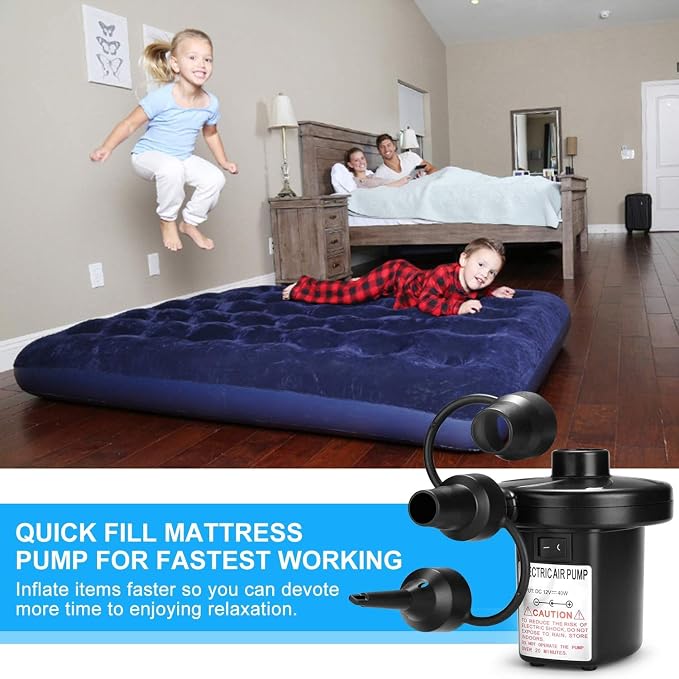 Air Pump Air Mattress Pump for Inflatables Blow up Pool Raft Bed Boat Toy - Image 8