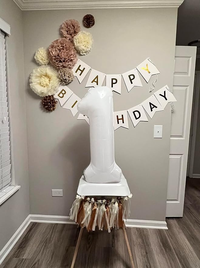 4 Balloon 40 inch White Number Balloons - Image 2