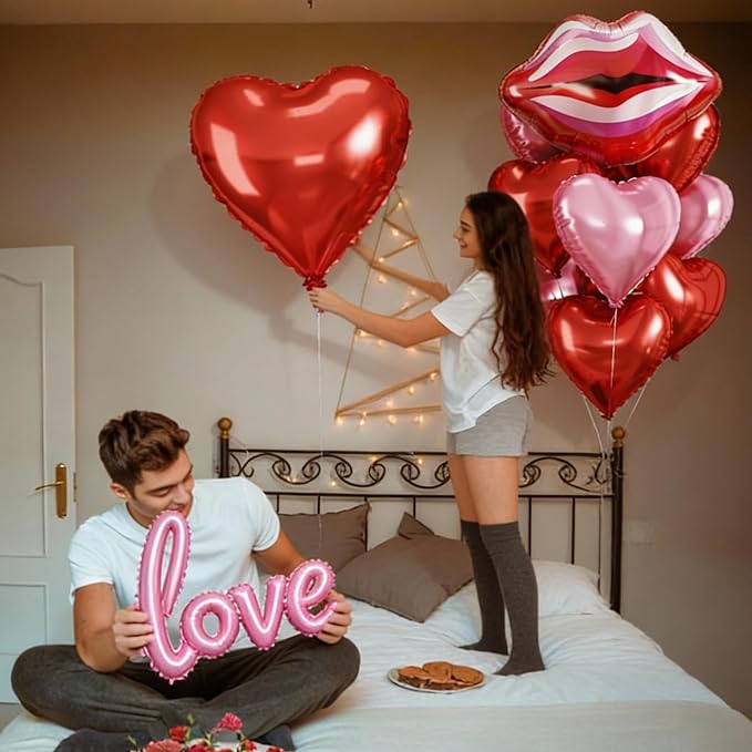 32 Inch Large Red Heart Balloons - Image 7
