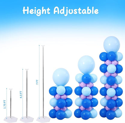 Blue Pink and Purple Balloon Column Stand Kit Set of 2 - Image 6