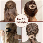 Flat Hair Claw Clips for Women,Matte Medium Hair Clips for Thick & Thin Hair- Comfortable Everyday Use for Office, Yoga, Party & Casual Styling (4PCS K)