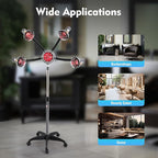 5 Heads Sun Lamp Heater Infrared Heat Lamp, Multifunctional Salon Hair Steamer, Professional Hair Salon Styling Machine Hooded Hair Dryer, Adjustable Vertical Perm and Color Machine with Rollers