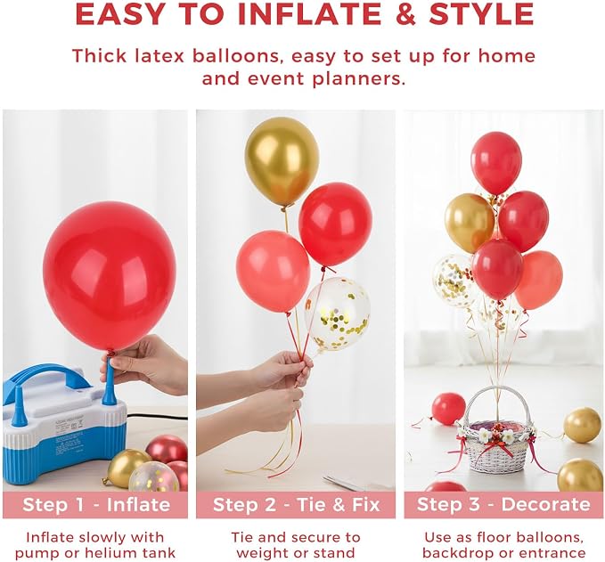 LovesTown Red and Gold Balloons - Image 6