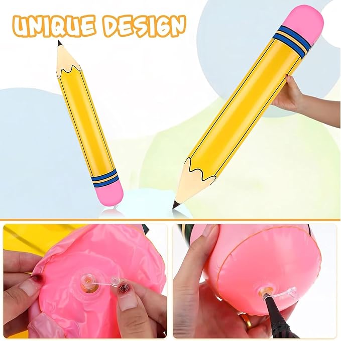 2Pcs Pencil Balloons, Back to School Foil Balloon, 27In Yellow Pencil Aluminum - Image 7