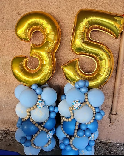 Number 2 Balloons 40 Inch Gold Balloon Birthday Decorations - Image 4