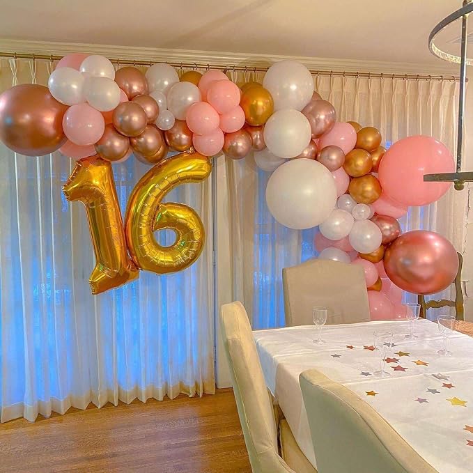 Gold 19 Number Balloons, 40 Inch Giant Number 19 Balloons Foil Mylar Helium - Image 7
