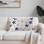 Satin Pillowcase 1 Pack-Sea Starfish Modern Silky Pillow Cover for Hair and Skin,King Size 20x36 Inch Soft Cooling Printed Pillow Cases with Hidden Zipper,Gifts for Women Men