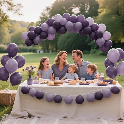 110pcs Dusty Purple Balloon 12 Inch, Dusty Purple Latex Balloons - Image 8