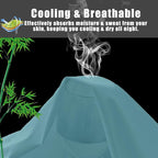 Teal Pillow Cases Queen Size 2 Pack, Bamboo Rayon Cooling Pillowcases with Envelope Closure, Cool Breathable Pillow Case for Hot Sleepers & Night Sweats, 20x30 inches