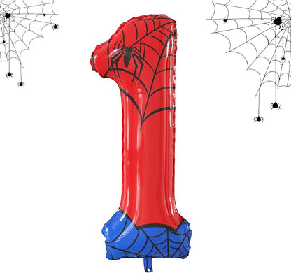 40 Inch Giant Spider Theme Number Foil Balloons Large Number 1 Balloons Kids by SIXONEAIEN