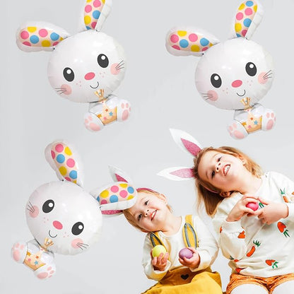 Bunny Balloons Colorful Rabbit Foil Balloon Easter Balloons - Image 3