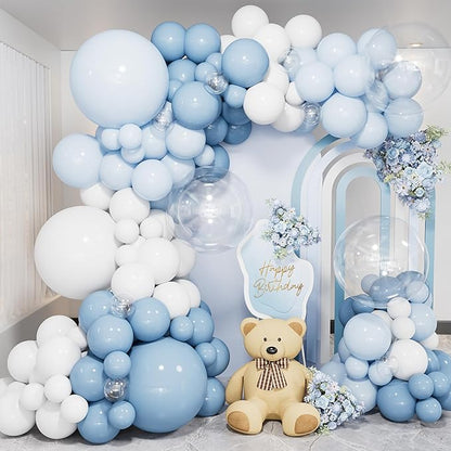 Dusty Blue Balloon Arch Kit, Baby Shower Decorations by Haolongfa
