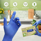 Jointown Biodegradable Nitrile Exam Gloves, Disposable Medical Surgical Gloves, Violet Blue Nitrile Glove, Latex Free, Food Safe, 1000 Count, Medium