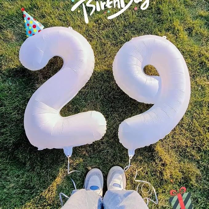 Number Balloons 9 Balloon White - Image 3