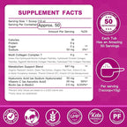 ZEBORA Collagen Peptides Powder 50 Servings - Hydrolyzed Multi Collagen Type I II III V X with Hyaluronic Acid, Biotin, Vitamin C - Support Skin Hair Nail Joints Unflavored, Keto & Paleo Friendly