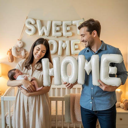 Beige HOME SWEET HOME Letter Balloon - Image 6