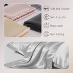 Mulberry Silk Pillow Case for Hair and Skin Prevent Acne Pillowcases Both Sides Real Silk Pillowcases Organic Silk Pillowcase with Hidden Zipper, Silver Grey, Queen (20"×30")