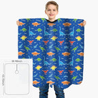 Himart Hair Cutting Barber Cape Professional Haircut Salon Cape for Men Women (Blue Dinosaur)