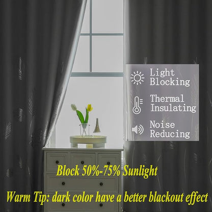 Light Grey Blackout Curtains 72 Inches Long, Light Blocking Thermal Insulated - Image 6