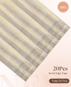 GOO GOO Invisi Edge Tape in Hair Extensions Human Hair, 17/22/60 Balayage Ash Blonde to Golden Blonde and Platinum Blonde, 20pcs 18inch 50g, Virgin Remy Hair, Seamless Injected Tape, Natural Look