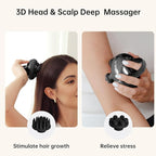 COMFIER Cordless Head Massager Scalp Massager Hair Growth with 3 kneading Modes,Waterproof Hair Massage with 8 Claws for Deep Cleansing,Body Cat Head Scratcher,Gift for Women,Men