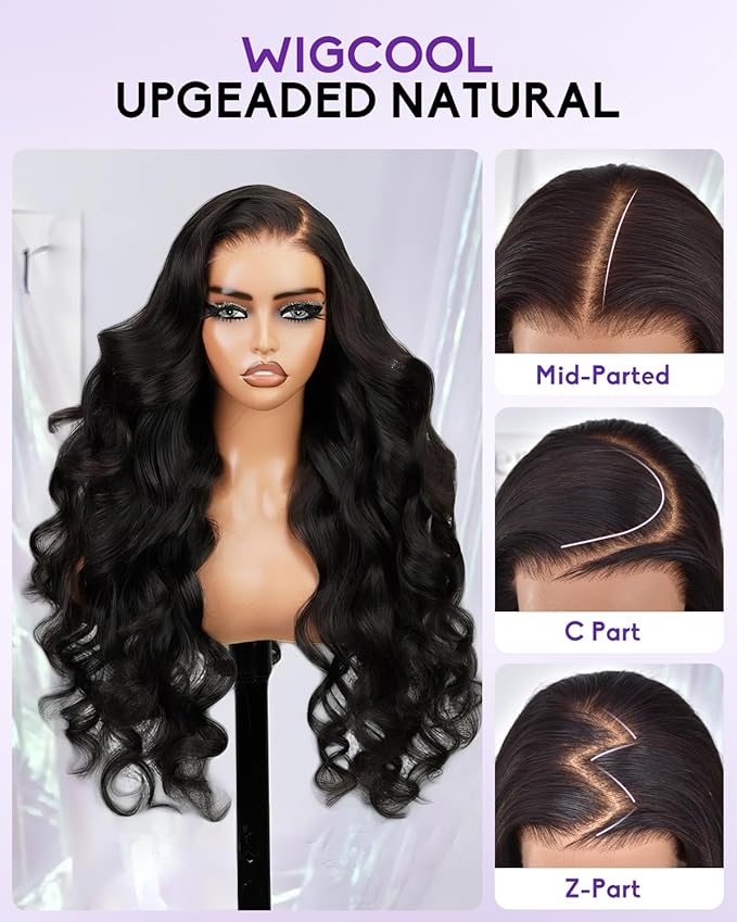 13x6 Body Wave Lace Front Wigs Human Hair Pre Plucked 180 Density HD Transparent Lace Frontal Wigs Human Hair for Women Glueless Wigs No Synthetic Blend Triple Lifespan 3X 30Inch