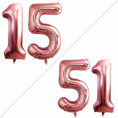 Number 15 Balloons for 15th Birthday Sweet 15 Party Decorations, 42 Inch Jumbo by GOER