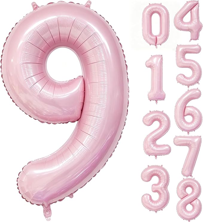 40 Inch Pink Number 9 Foil Balloon by Unknown