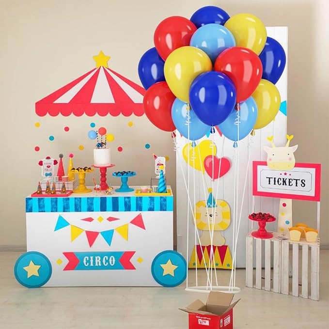 Blue Red Yellow Balloons Royal Blue Yellow Red Balloons - Image 7