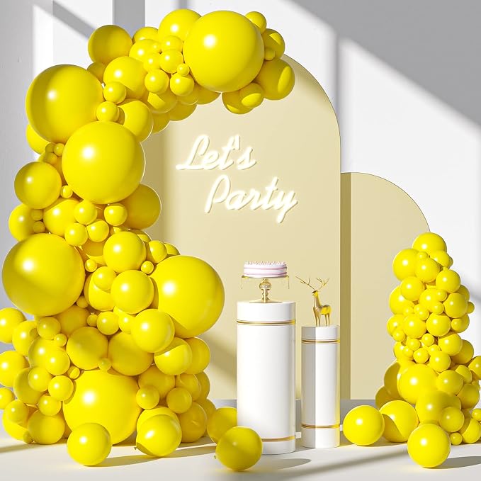 FOTIOMRG 110pcs Yellow Balloon Garland Arch Kit, 18 12 10 5 inch Yellow Latex by FOTIOMRG