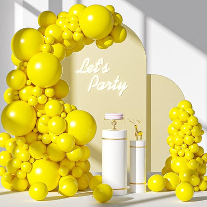 FOTIOMRG 110pcs Yellow Balloon Garland Arch Kit, 18 12 10 5 inch Yellow Latex by FOTIOMRG