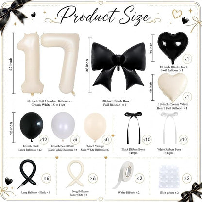 40 Inch Beige 17 Number Balloon - Image 3