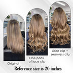 Full Shine Dark Brown Hair Extensions Clip in Human Hair 3 Pcs 60 G 20 Inch Balayage Dark Brown Straight Invisible Thin Clip in Hair Extensions